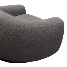 Load image into Gallery viewer, Pascal Swivel Chair in Charcoal Boucle Textured Fabric w/ Contoured Arms &amp; Back by Diamond Sofa
