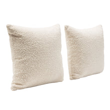 Load image into Gallery viewer, Set of (2) 16&quot; Square Accent Pillows in Bone Boucle Textured Fabric by Diamond Sofa
