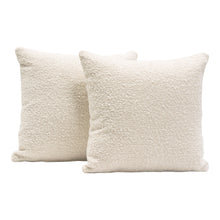 Load image into Gallery viewer, Set of (2) 16&quot; Square Accent Pillows in Bone Boucle Textured Fabric by Diamond Sofa

