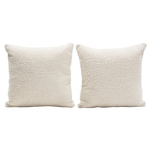 Load image into Gallery viewer, Set of (2) 16&quot; Square Accent Pillows in Bone Boucle Textured Fabric by Diamond Sofa
