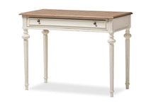 Load image into Gallery viewer, Baxton Studio Marquetterie French Provincial Weathered Oak and Whitewash Writing Desk
