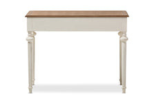 Load image into Gallery viewer, Baxton Studio Marquetterie French Provincial Weathered Oak and Whitewash Writing Desk

