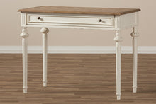 Load image into Gallery viewer, Baxton Studio Marquetterie French Provincial Weathered Oak and Whitewash Writing Desk
