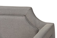 Load image into Gallery viewer, Baxton Studio Parkson Modern and Contemporary Grey Fabric Curved Notched Corners Sofa Twin Daybed with Roll-Out Trundle Guest Bed
