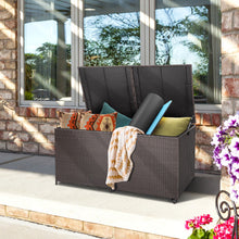 Load image into Gallery viewer, 175 Gallon Outdoor Storage Box with Universal Wheels and Zippered Liner

