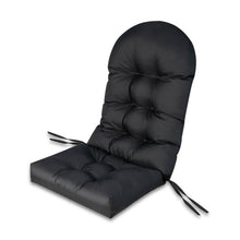 Load image into Gallery viewer, Patio Adirondack Chair Cushion with Fixing Straps and Seat Pad-Black
