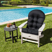 Load image into Gallery viewer, Patio Adirondack Chair Cushion with Fixing Straps and Seat Pad-Black
