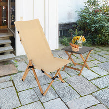 Load image into Gallery viewer, Bamboo Folding Camping Chair with 2-Level Adjustable Backrest-Natural
