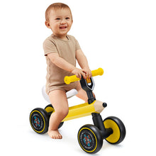 Load image into Gallery viewer, Baby Balance Bike with 4 Silent EVA Wheels and Limited Steering Wheels-Yellow
