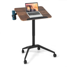 Load image into Gallery viewer, Pneumatic Standing Desk with Anti-fall Baffle and Cup Holder
