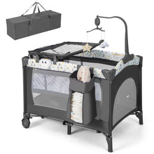 Load image into Gallery viewer, Multi-Functional Baby Playpen with Mattress and Removable Changing Table-Beige
