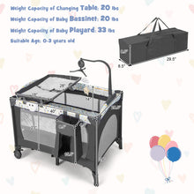 Load image into Gallery viewer, Multi-Functional Baby Playpen with Mattress and Removable Changing Table-Gray
