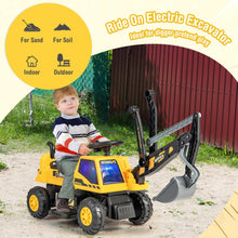 Load image into Gallery viewer, Kids ASTM Certificated Powered Ride On Bulldozer with Front Digger Shovel-Yellow
