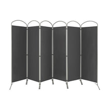 Load image into Gallery viewer, 6 Feet 6-Panels Freestanding Folding Privacy Screen-Gray
