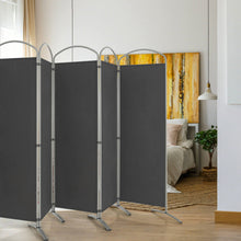 Load image into Gallery viewer, 6 Feet 6-Panels Freestanding Folding Privacy Screen-Gray
