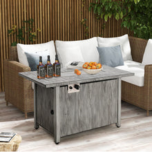 Load image into Gallery viewer, 43 Inch 50 000 BTU Propane Fire Pit Table with Removable Lid-Gray
