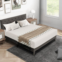Load image into Gallery viewer, Full/Queen Size Upholstered Platform Bed with Tufted Headboard-Queen Size
