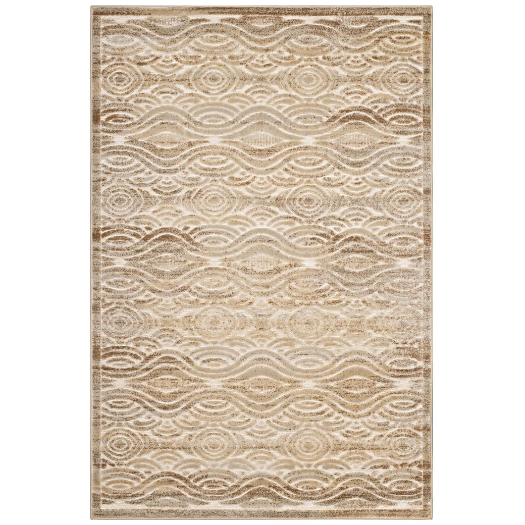 Kennocha Rustic Vintage Abstract Waves 8x10 Area Rug by Modway
