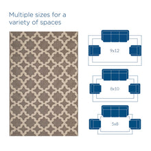 Load image into Gallery viewer, Cerelia Moroccan Trellis 9x12 Indoor and Outdoor Area Rug
