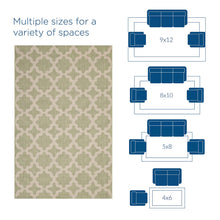Load image into Gallery viewer, Cerelia Moroccan Trellis Indoor and Outdoor 4x6 Area Rug by Modway
