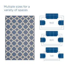 Load image into Gallery viewer, Cerelia Moroccan Trellis Indoor and Outdoor 9x12 Area Rug by Modway
