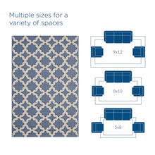 Load image into Gallery viewer, Cerelia Moroccan Trellis 9x12 Indoor and Outdoor Area Rug
