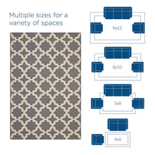 Load image into Gallery viewer, Cerelia Moroccan Trellis 9x12 Indoor and Outdoor Area Rug
