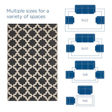 Load image into Gallery viewer, Cerelia Moroccan Trellis 9x12 Indoor and Outdoor Area Rug
