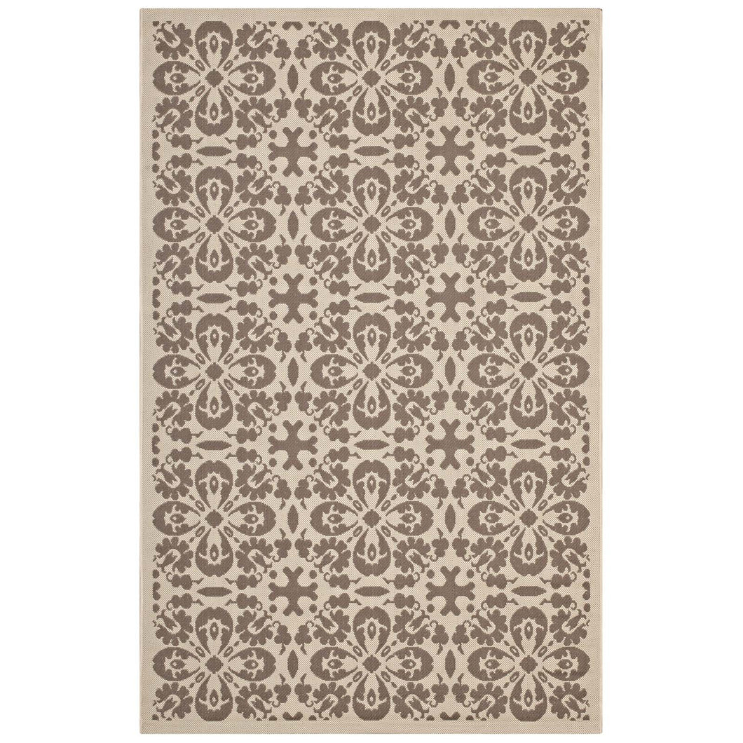 Ariana Vintage Floral Trellis Indoor and Outdoor 9x12 Area Rug by Modway