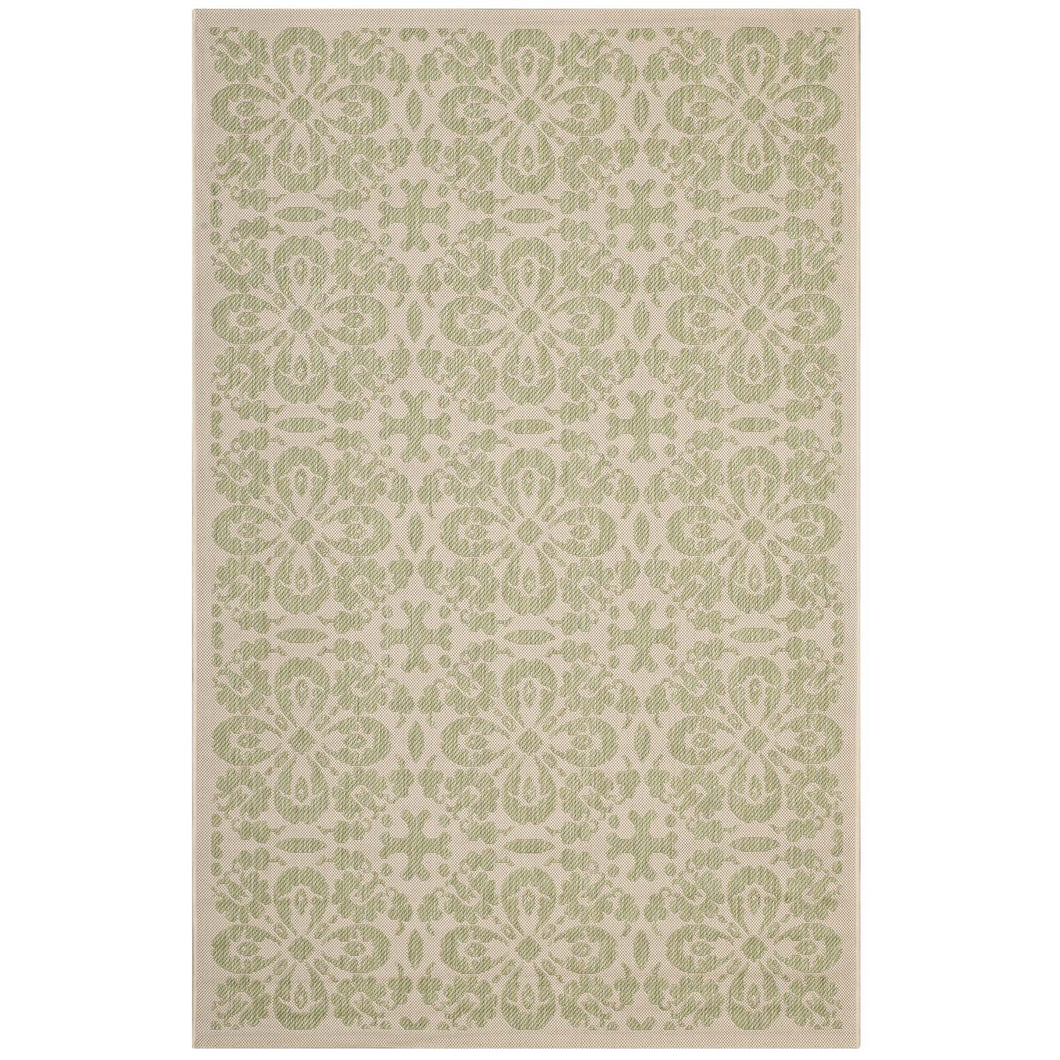 Ariana Vintage Floral Trellis 9x12 Indoor and Outdoor Area Rug