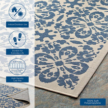 Load image into Gallery viewer, Ariana Vintage Floral Trellis Indoor and Outdoor 9x12 Area Rug by Modway
