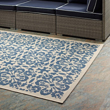 Load image into Gallery viewer, Ariana Vintage Floral Trellis 9x12 Indoor and Outdoor Area Rug
