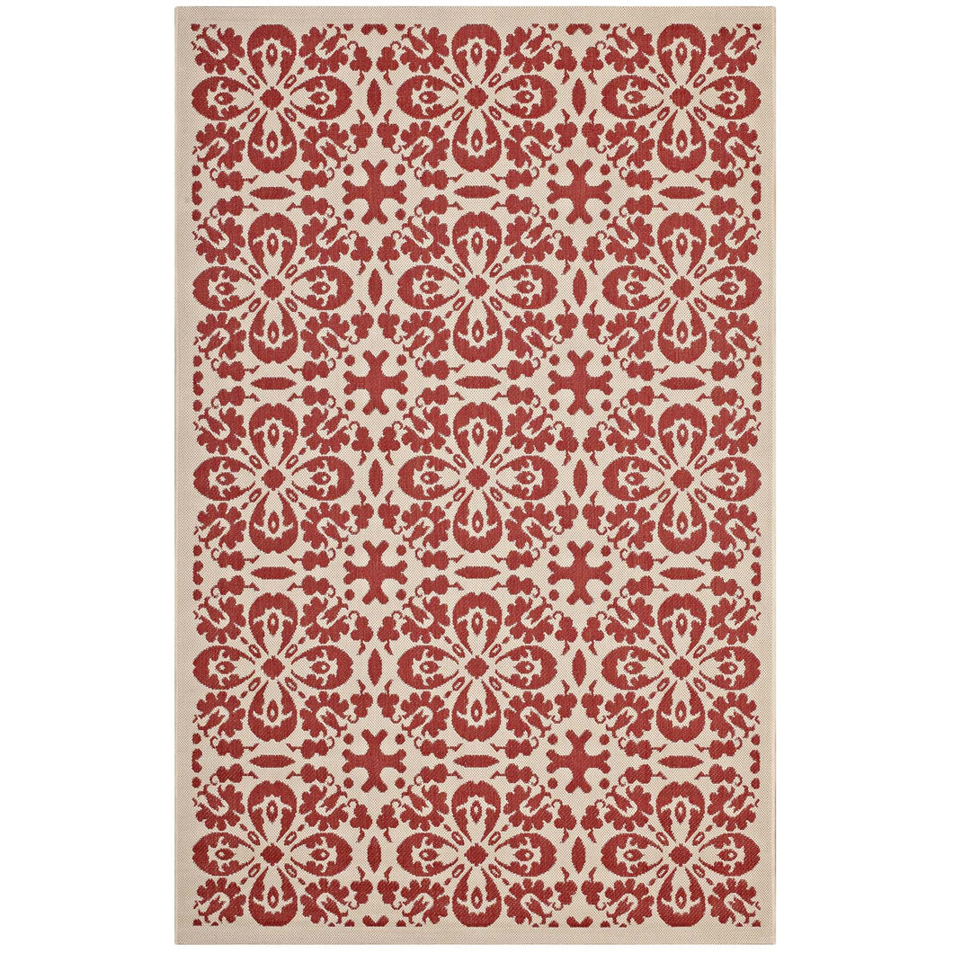 Ariana Vintage Floral Trellis Indoor and Outdoor 9x12 Area Rug by Modway