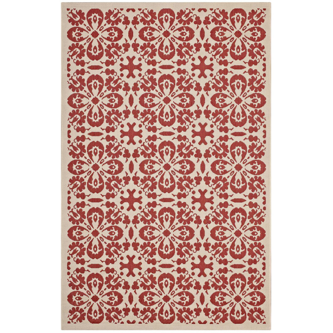 Ariana Vintage Floral Trellis 9x12 Indoor and Outdoor Area Rug