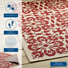 Load image into Gallery viewer, Ariana Vintage Floral Trellis Indoor and Outdoor 9x12 Area Rug by Modway
