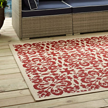 Load image into Gallery viewer, Ariana Vintage Floral Trellis Indoor and Outdoor 9x12 Area Rug by Modway
