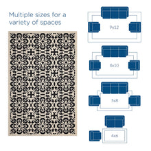 Load image into Gallery viewer, Ariana Vintage Floral Trellis 4x6 Indoor and Outdoor Area Rug
