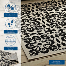 Load image into Gallery viewer, Ariana Vintage Floral Trellis Indoor and Outdoor 9x12 Area Rug by Modway
