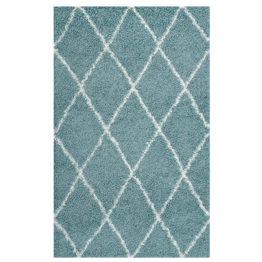 Toryn Diamond Lattice 8x10 Shag Area Rug by Modway