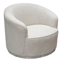 Load image into Gallery viewer, Raven Chair in Light Cream Fabric w/ Brushed Silver Accent Trim by Diamond Sofa

