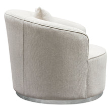 Load image into Gallery viewer, Raven Chair in Light Cream Fabric w/ Brushed Silver Accent Trim by Diamond Sofa
