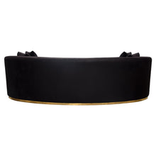 Load image into Gallery viewer, Raven Sofa in Black Suede Velvet w/ Brushed Gold Accent Trim by Diamond Sofa
