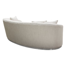 Load image into Gallery viewer, Raven Sofa in Light Cream Fabric w/ Brushed Silver Accent Trim by Diamond Sofa
