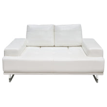 Load image into Gallery viewer, Russo Loveseat w/ Adjustable Seat Backs in White Air Leather by Diamond Sofa
