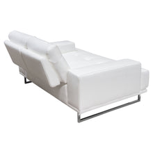 Load image into Gallery viewer, Russo Loveseat w/ Adjustable Seat Backs in White Air Leather by Diamond Sofa
