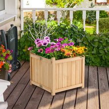 Load image into Gallery viewer, Folding Square Fir Wood Raised Garden Bed with Removable Bottom
