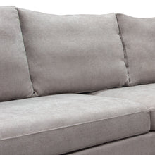Load image into Gallery viewer, Seattle Loose Back Sofa in Grey Polyester Fabric w/ Polished Silver Metal Leg by Diamond Sofa
