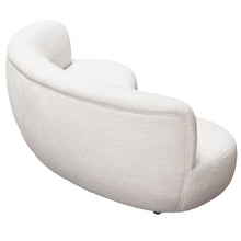 Load image into Gallery viewer, Simone Curved Sofa in White Faux Sheepskin Fabric by Diamond Sofa
