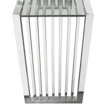 Load image into Gallery viewer, SOHO Rectangular Stainless Steel Console Table w/ Clear, Tempered Glass Top by Diamond Sofa
