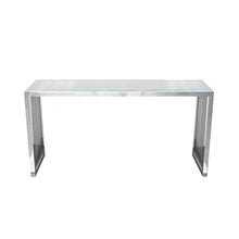 Load image into Gallery viewer, SOHO Rectangular Stainless Steel Console Table w/ Clear, Tempered Glass Top by Diamond Sofa
